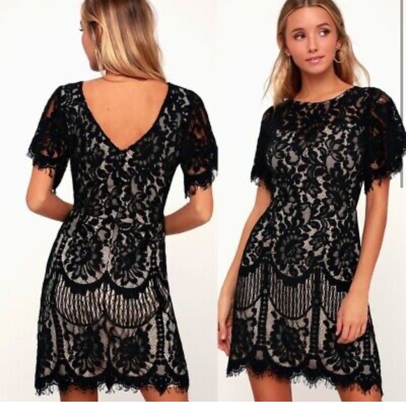 Lulus Dresses & Skirts - Lulus Pearson black lace dress NWT
